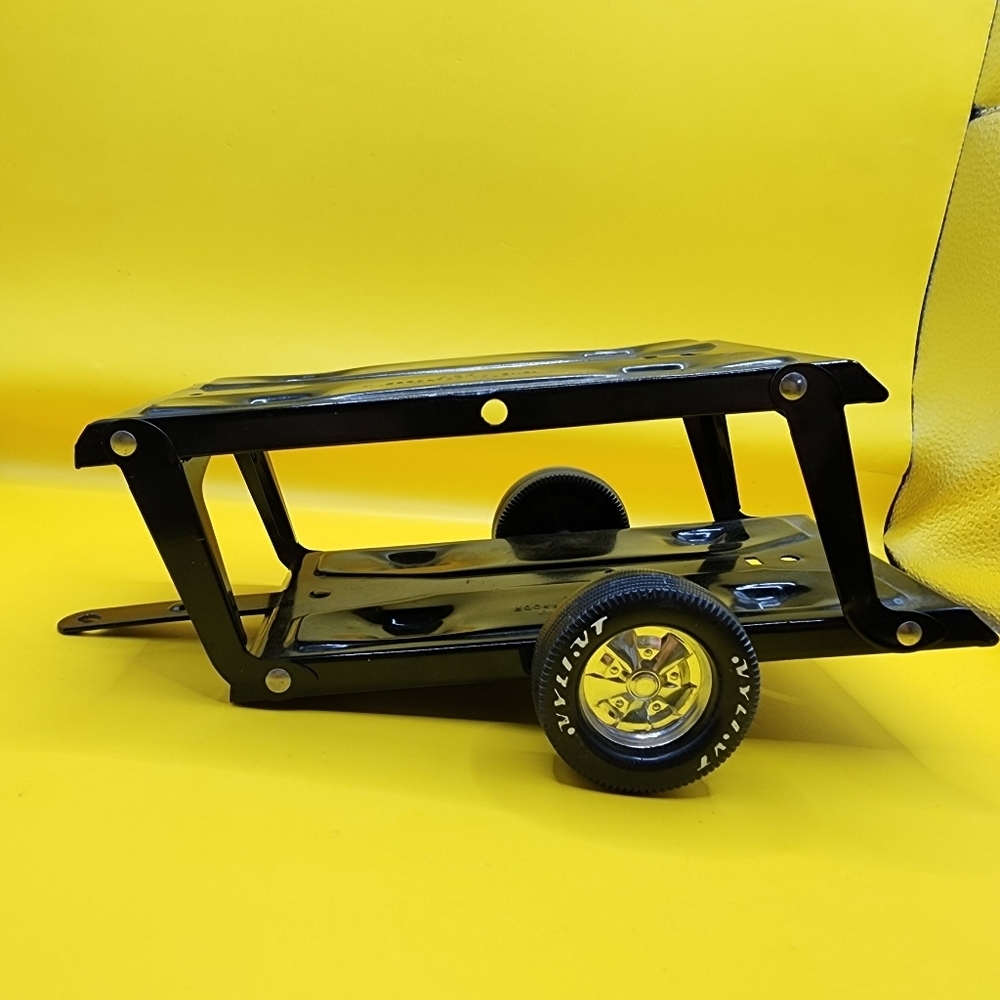 NYLINT Pressed Steel 2 Car Double Decker Hauler Trailer Foldable Black